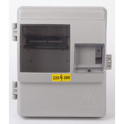 Корпус пластиковый навесной ЭРА ЩУРн-П 1/4 (КДЕ-1) (290х240х110) IP54 серый | Корпуса пластиковые учетно-распределительные
