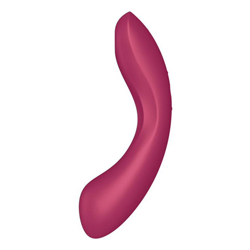 Малиновый вибромассажер 17,4см с вакуумной стимуляцией Satisfyer Curvy Trinity 1 insertable Air Pulse Vibrator Red