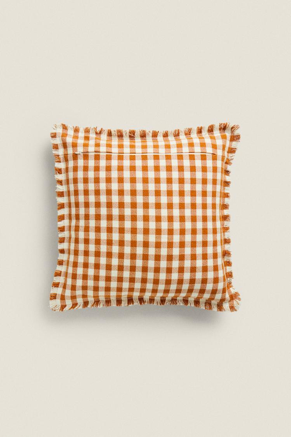 ZARA HOME ЧЕХОЛ ДЛЯ ДЕКОРАТИВНОЙ ПОДУШКИ В МЕЛКУЮ КЛЕТКУ, ГОРЧИЧНЫЙ