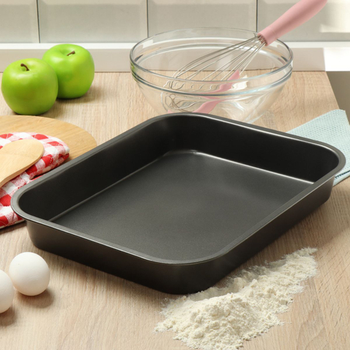 Форма для выпечки сталь, 27х37.6х5 см, антиприг, прямоуг, Daniks, K-432