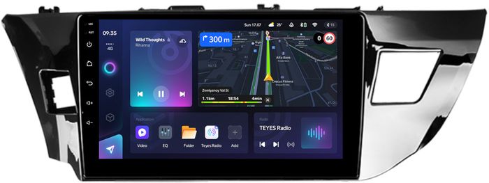 Магнитола для Toyota Corolla E180 2012-2016 (штатная КЗВ) - Teyes CC3 монитор 10" QLED на Android 10, Быстрая, CarPlay, 4G SIM-слот
