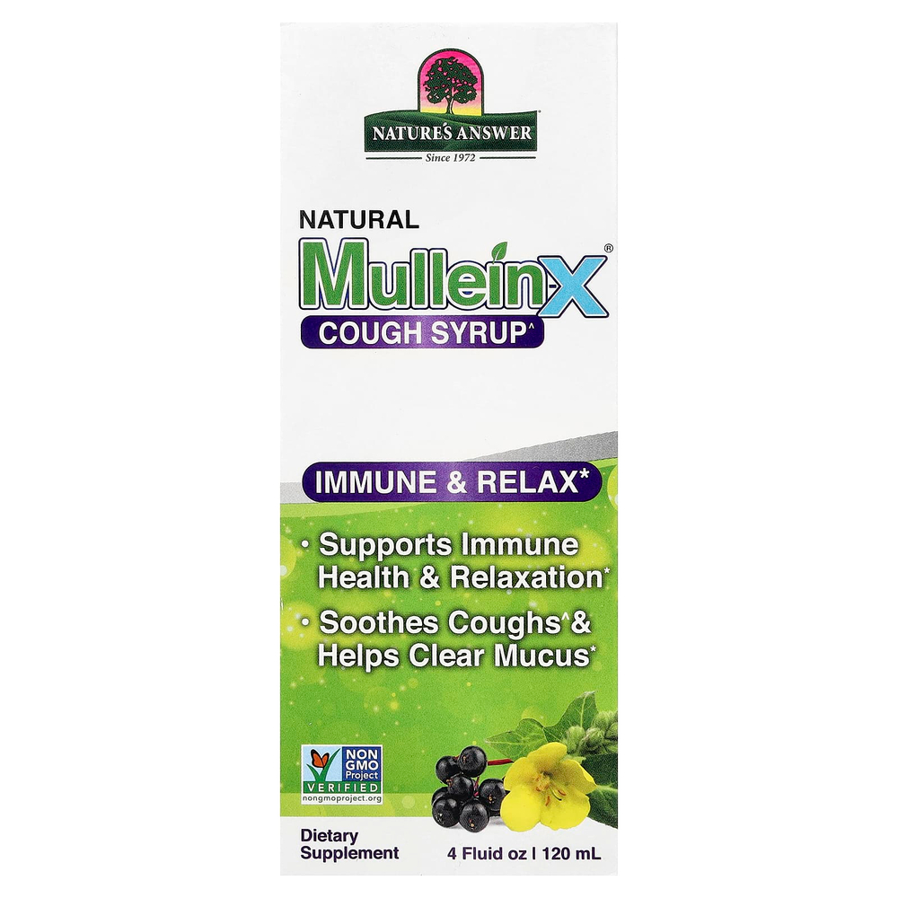 Nature's Answer, натуральный сироп от кашля Mullein-X®, 120 мл