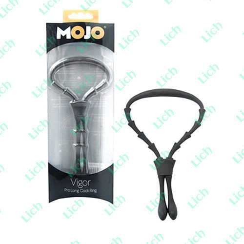 Черное эрекционное кольцо типа лассо Mojo Vigor