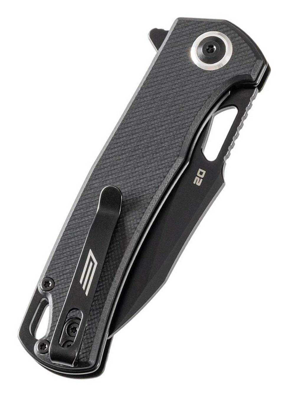 Нож складной GhostBlade Polter, сталь D2, 58-62 HRC, Spear-point, рукоять G10 чёрная, замок Liner lock, флиппер, 107 г