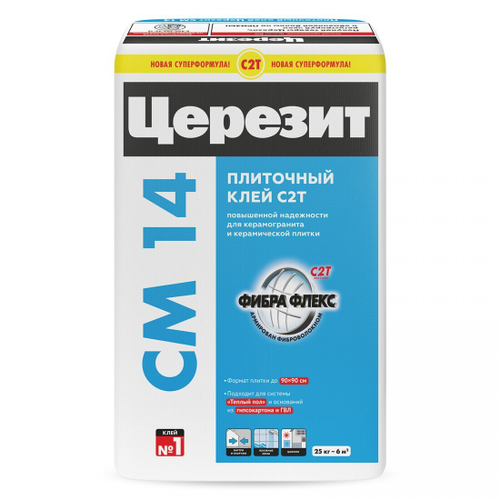 Клей Церезит CM 14 C2T для плитки и керамогранита 25 кг, шт