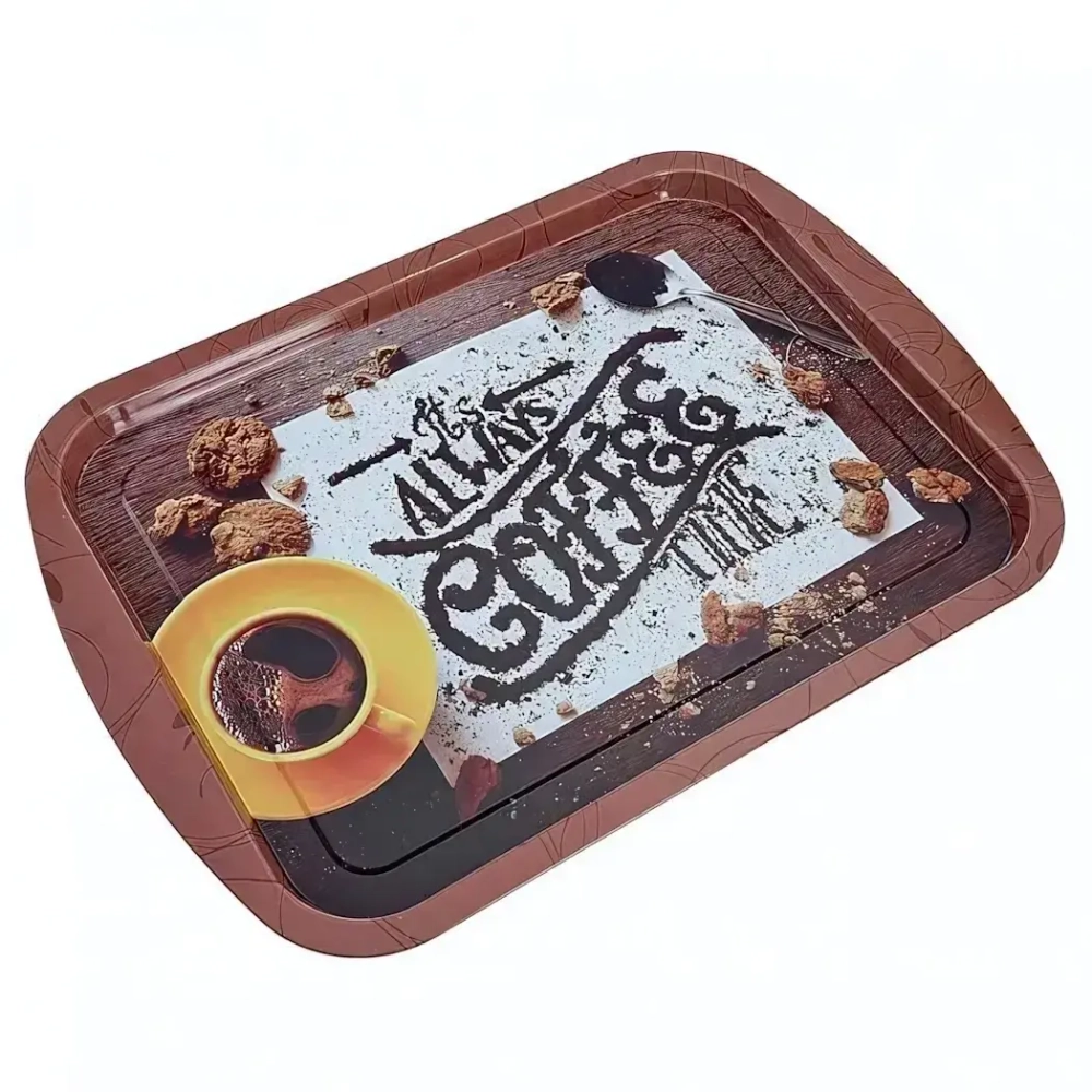 Поднос жестяной Кофе прямоугольный П450*325-01898