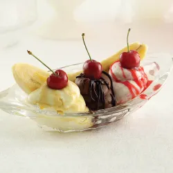 Креманка 310 мл "Banana Split" 24*10 см h3 см стекло Ocean [6]