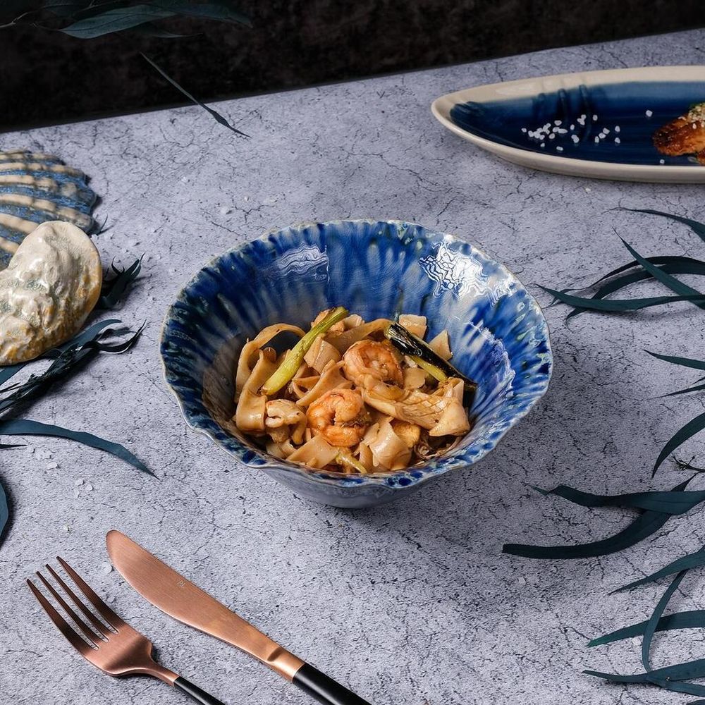 Салатник 925 мл d 19,5/6 см h9 см Dark Purple Northern Blue Flower Frutti di Mare P.L. [1]