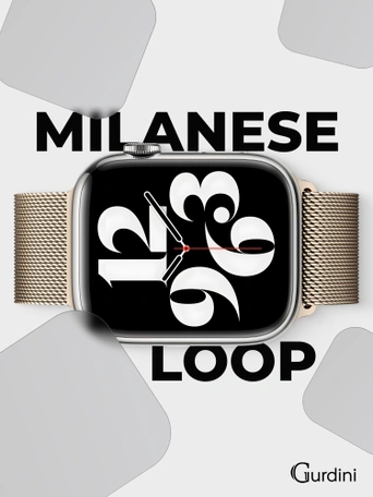 Ремешок Gurdini Milanese Loop (миланский сетчатый-07) Apple Watch 42mm/44mm Champagne Gold