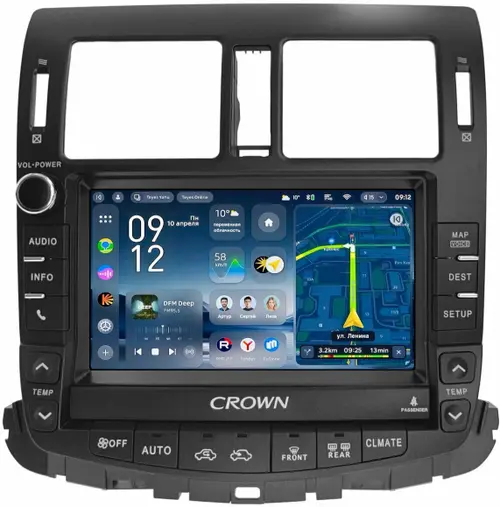 Магнитола для Toyota Crown / Crown Majesta S200 2008-2012 (цветной ШГУ) - Teyes CC4-PRO монитор 9.5" 2K QLED на Android 13, Быстрейшая, Snapdragon 778G, ИИ, CarPlay, DSP, 4G SIM-слот