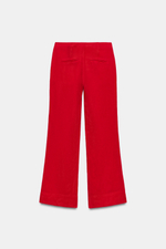 БРЮКИ ПРЯМОГО КРОЯ ИЗ СМЕСОВОГО ЛЬНА — ZARA