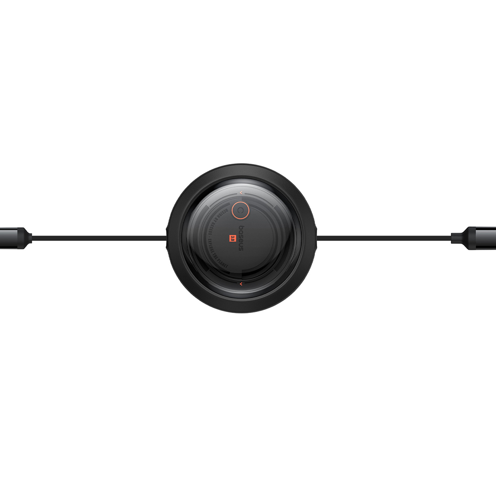 Кабель USB-A - C+L+M Baseus Free2Draw Retractable Crystal Charging+Data 3.5A 1.1m - Cluster Black
