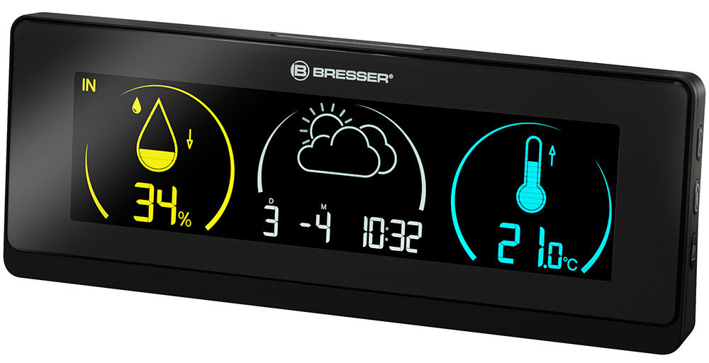 Погодная станция Bresser Temeo Life с цветным дисплеем, черная