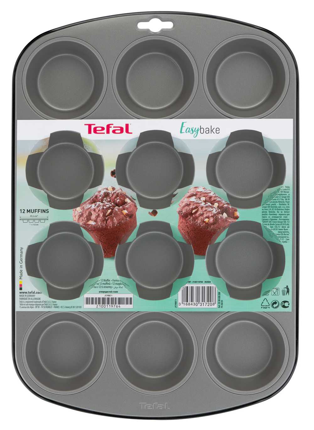 Форма 12 маффинов Tefal Easy Bake J1745074