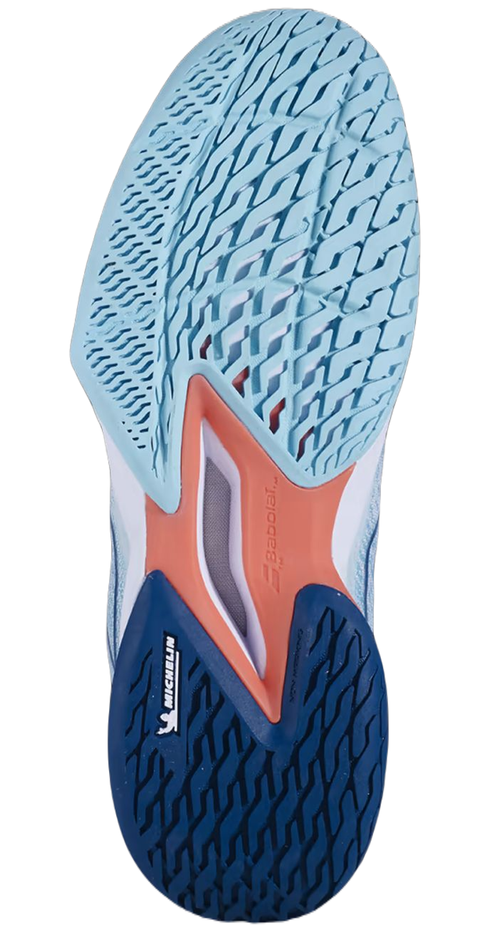 Женские теннисные кроссовки Babolat Jet Mach 3 All Court Women - white/angel blue