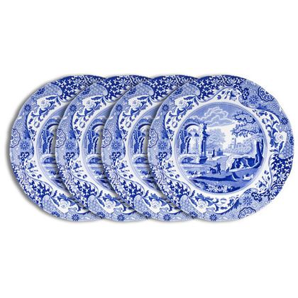 Набор тарелок акцентных Spode Голубая Италия 23 см, 4 шт