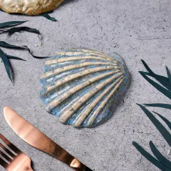 Блюдо для подачи 13*12,5 см h3 см емкость для закусок Shell Northern Blue Frutti di Mare P.L. [1]