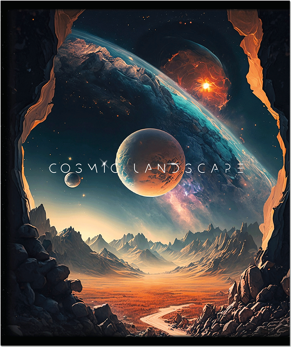 Тетрадь 170х203, 48 л. скрепка COSMIC LANDSCAPE