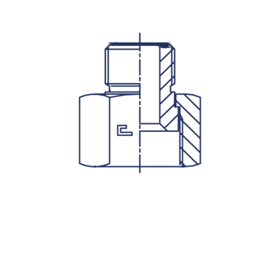Соединение P D38-32 ORFS 2 - ORFS 1.11/16