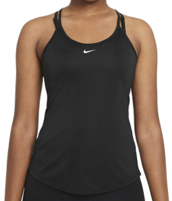 Женский топ теннисный Nike Dri-Fit One Elastika Standard Fit Tank W - черный