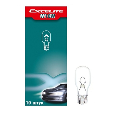 Лампа W16W 16W 12V W2,1x9,5d Excelite яркий габарит