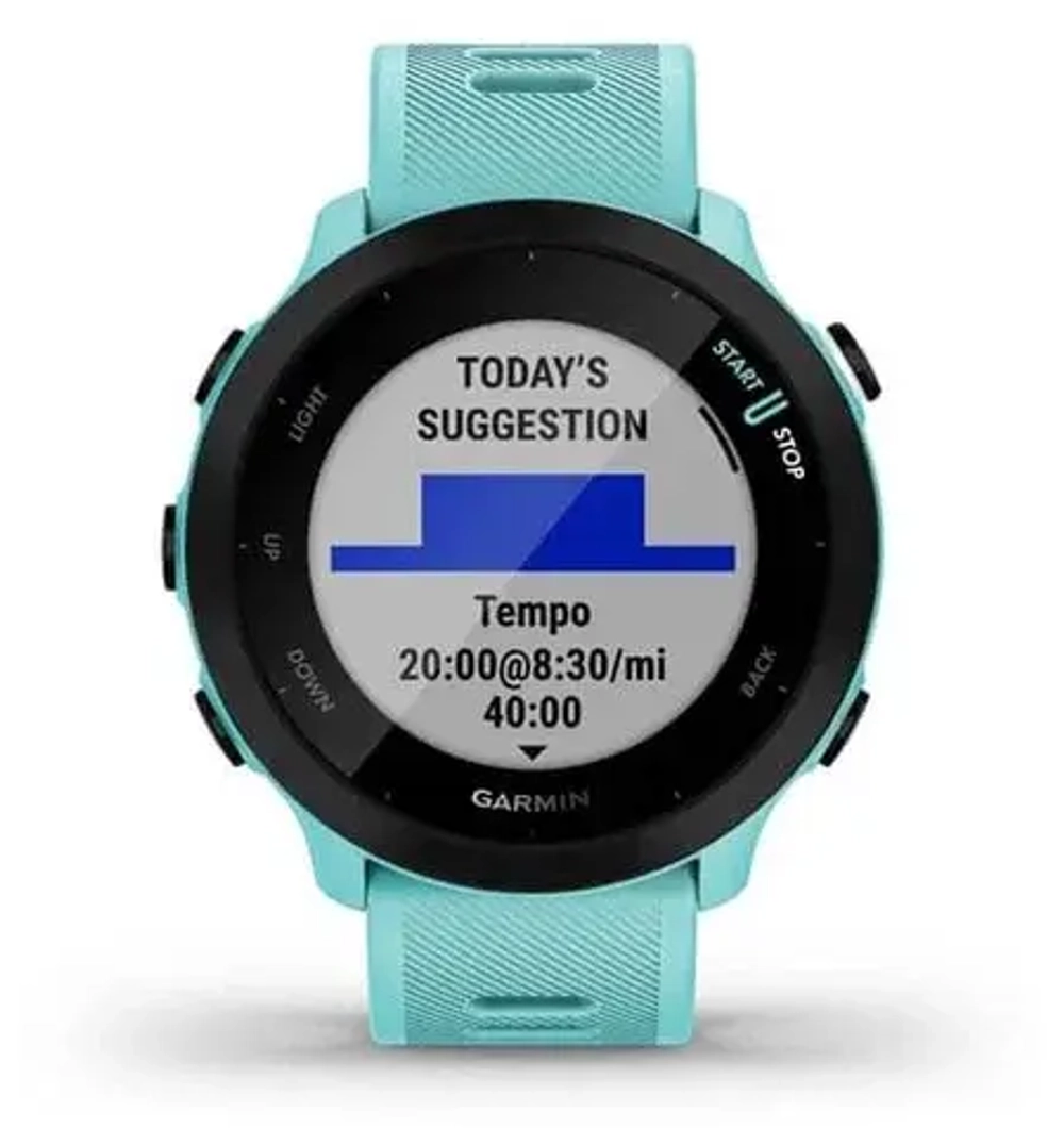 Смарт-часы Garmin forerinner 55  с бирюзовым ремешком