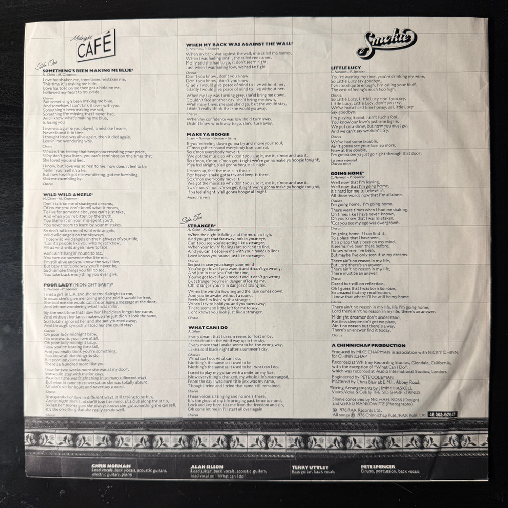 Smokie - Midnight Cafe (Швеция 1976г.)