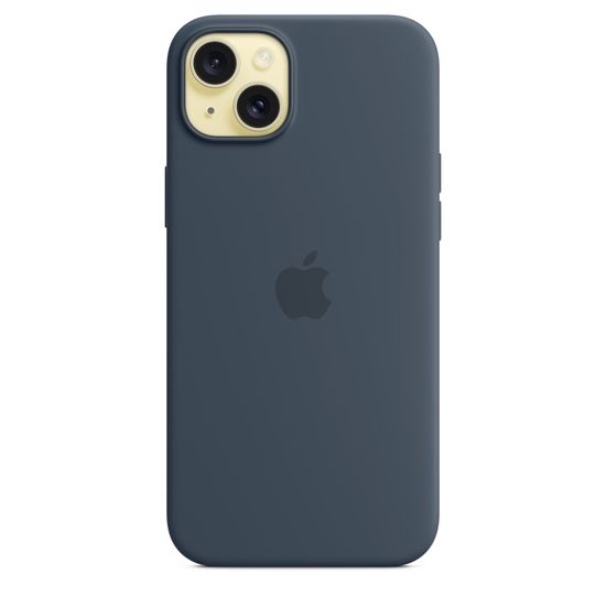 Силиконовый чехол Apple для iPhone 15 Plus MagSafe Синий