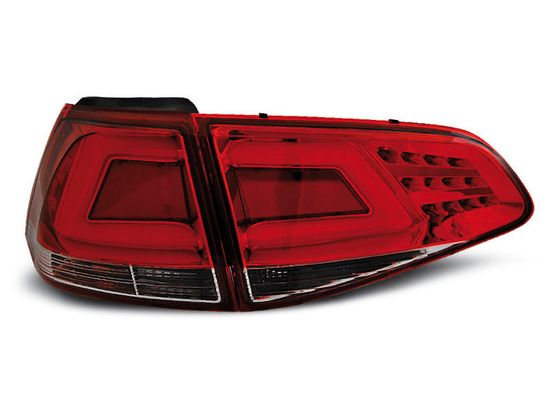 Задние фонар red white led bar VW Golf MK7