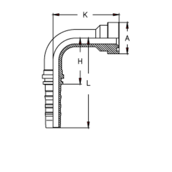 Фитинг DN 25 SFS CAT 1 47.6 (90) CS (удлинен. К=150)
