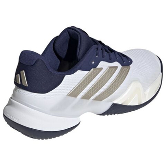 Мужские кроссовки теннисные Adidas Barricade 14 M - cloud white/cyber metallic/dark blue