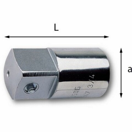 247 3/8 Переходник с 3/8" на 1/2", USAG (Италия)