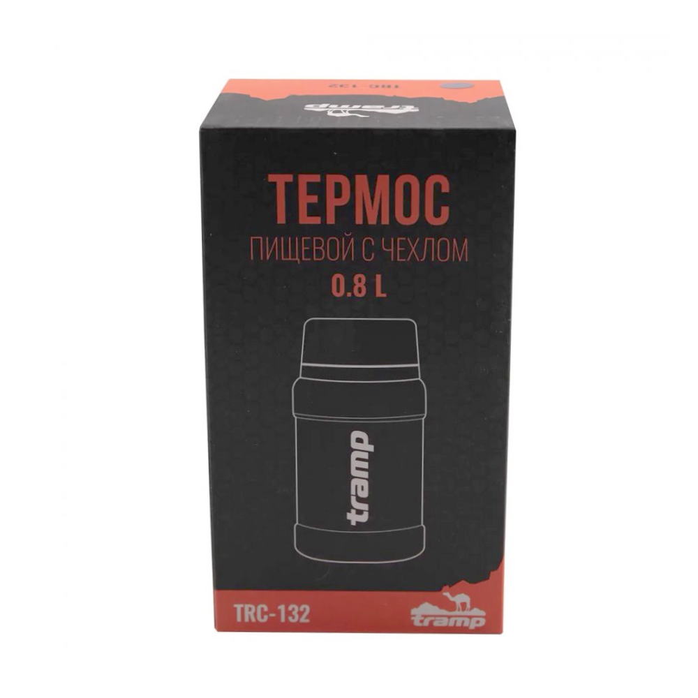 Термос Tramp с широким горлом 0,8 л с сумкой TRC-132