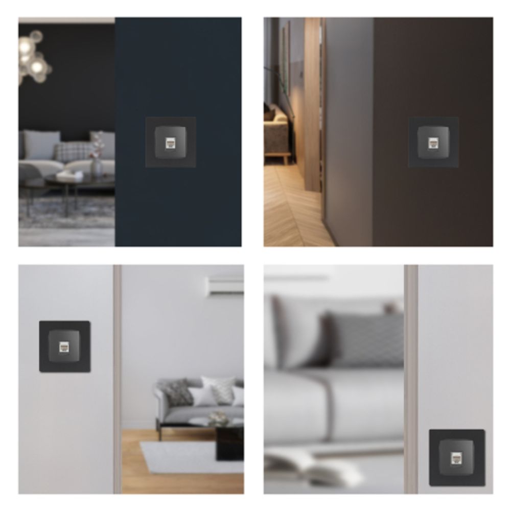 Розетка ЭРА Серия 12 12-3107-12 информационная RJ45 IP20 графит | Эра 12