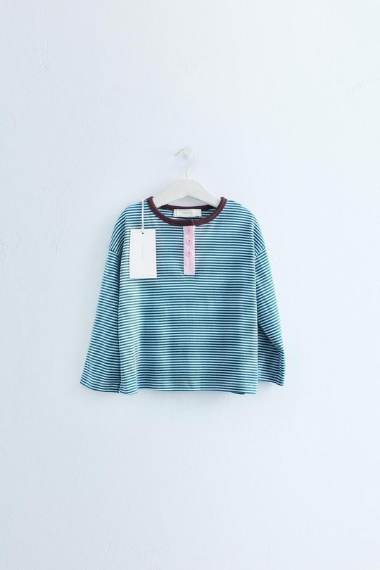 ZARA TIMELESS — ФУТБОЛКА В ПОЛОСКУ С ВОРОТНИКОМ-СТОЙКОЙ, ЗЕЛЕНЫЙ