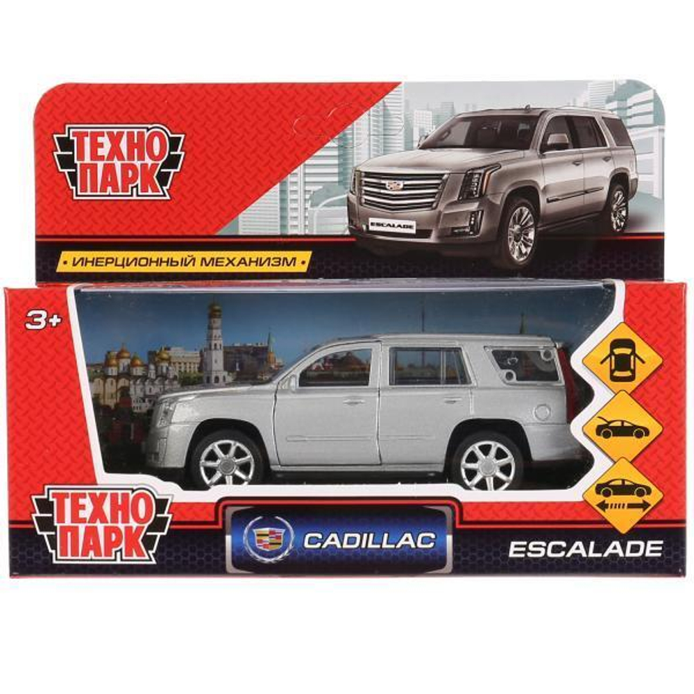 Модель ин. мет. "Cadillac Escalade" 12см, открыв. двери,серебрист. ESCALADE-SL(Технопарк)