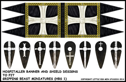LBMS SAGA SMO 99b Hospitaller (Milites Christi) Banner & Shield Sheet