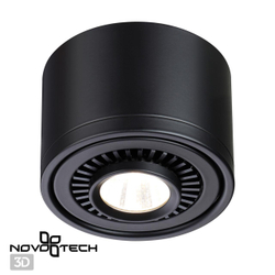 358812 OVER NT21 432 черный Светильник накладной светодиодный IP20 LED 9W 770Лм 4000K 220V GESSO