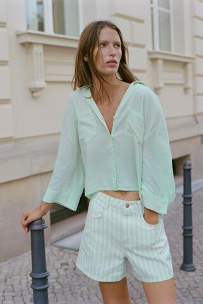 ЛЬНЯНАЯ РУБАШКА СВОБОДНОГО КРОЯ — ZARA