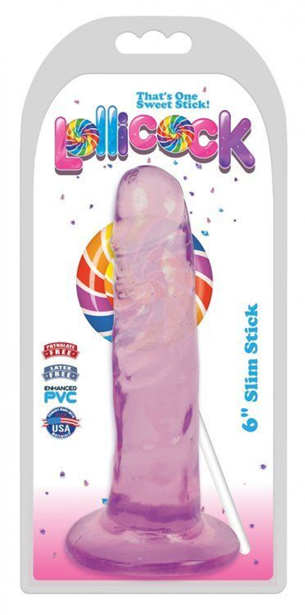 Фиолетовый фаллоимитатор Slim Stick Dildo - 15,2 см. (Цвет: фиолетовый)