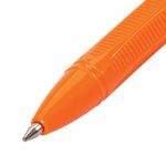 Ручка шариковая масляная STAFF "Basic X-100", СИНЯЯ, корпус оранжевый, узел 1 мм, линия письма 0,7 мм, 143204