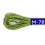 Мулине Gamma металлик NM 12 мотков по 8 метров, M-78 зеленый/золотистый, Gamma MOULINE