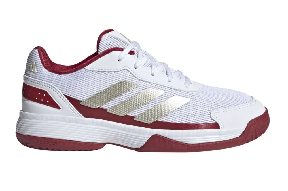 Детские кроссовки для падела Adidas Kids Crazyquick Shoes - cloud white/ice gold metallic/cloud white