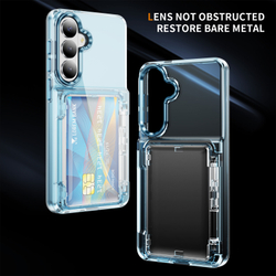 Прозрачный чехол Lumen Case с подставкой 2‑в‑1 и отделением для карт: Samsung Galaxy S25+