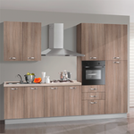 Кухонный комплект MOBILTURI Ingrid из 7 предметов, 300x60x240, правый разворот, цвет дуб, AING30005DX