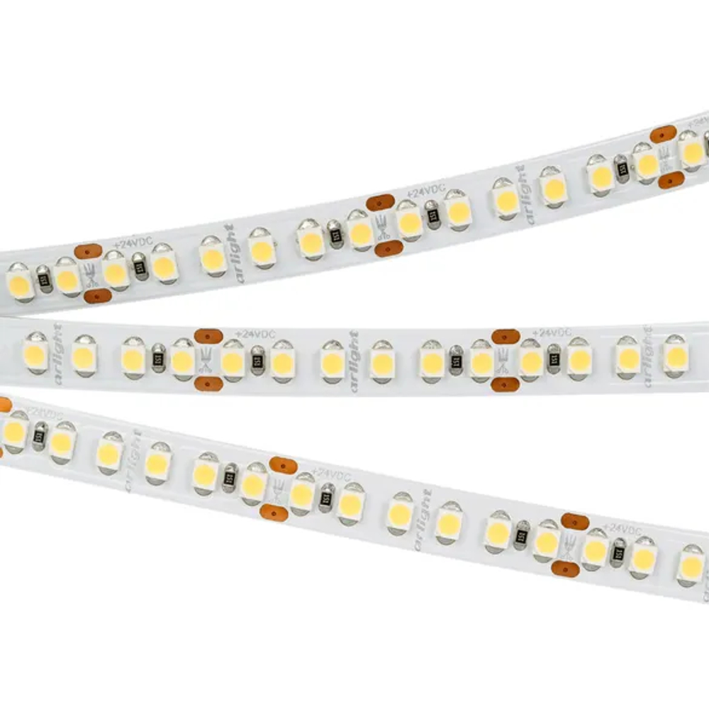 Светодиодная лента RT-A180-8mm 24V Day5000 (14.4 W/m, IP20, 3528, 5m) (Arlight, Открытый) 040547