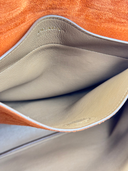 Сумка Prada Orange Suede Medium Double Handle Tote