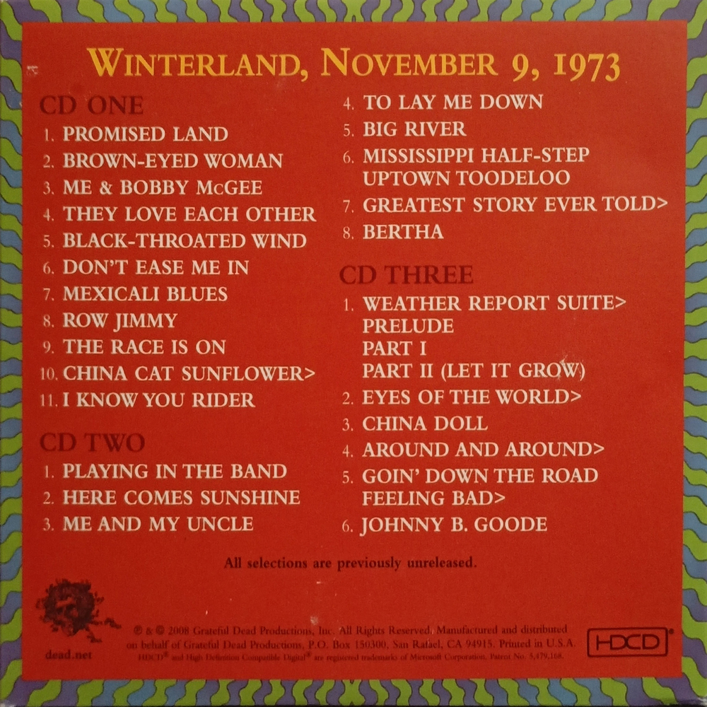 The Grateful Dead / Winterland 1973 - The Complete Recordings (9HDCD)