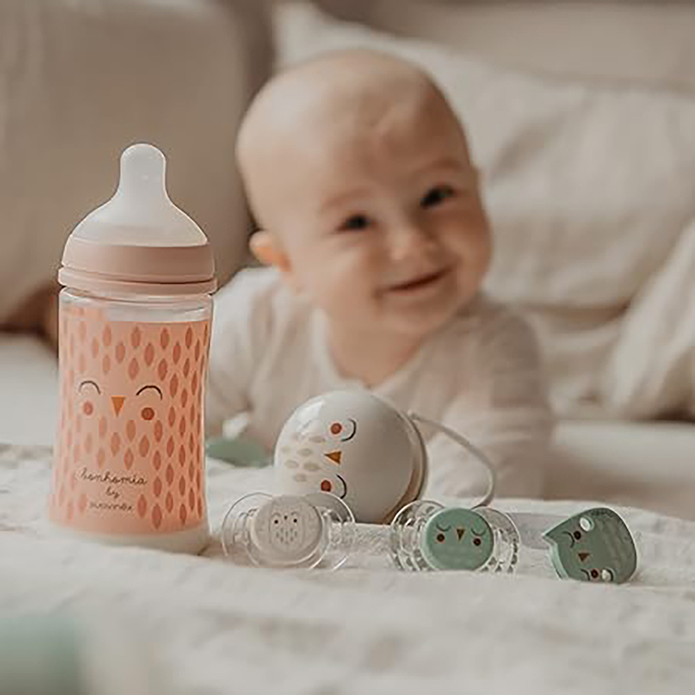 Клипса с цепочкой для пустышки Suavinex зеленая