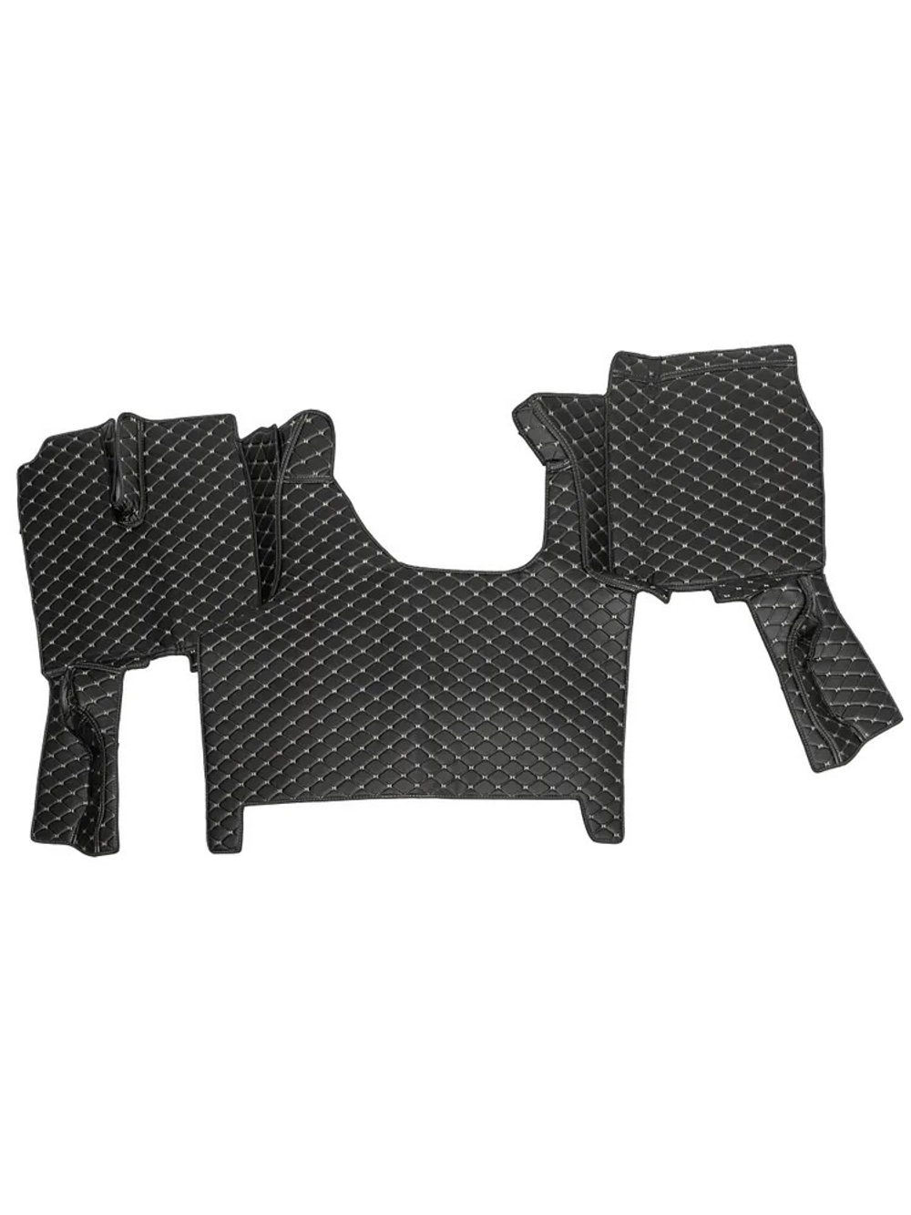 Ковры 3D SITRAK C7H MAX (экокожа, черный, бежевая строчка)